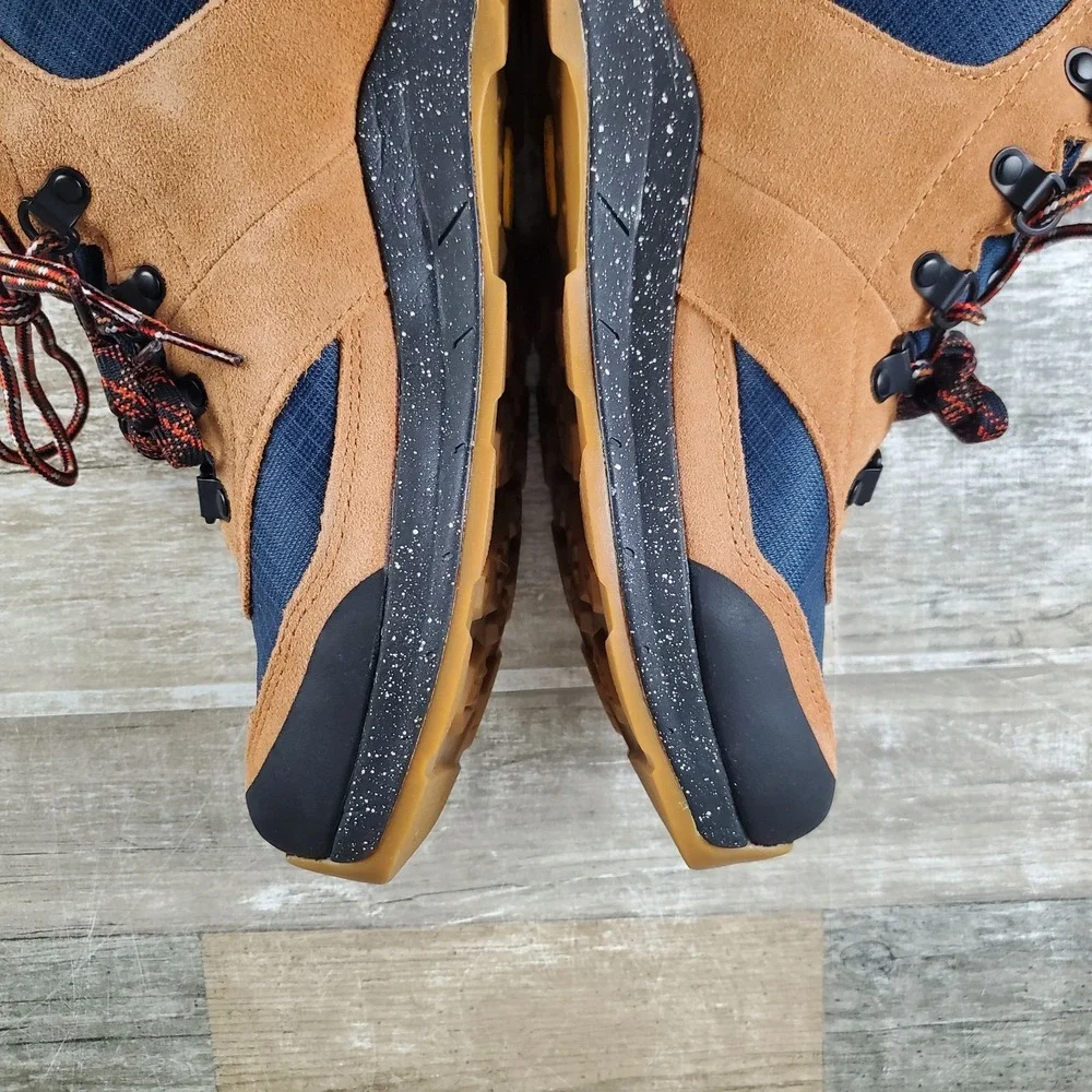 Danner Free Spirit Hiking Boots Sz 11.5 Brown Navy Mid Top Round Toe